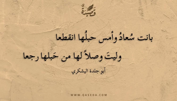 قصيدة بانت سعاد وأمس حبلها انقطعا