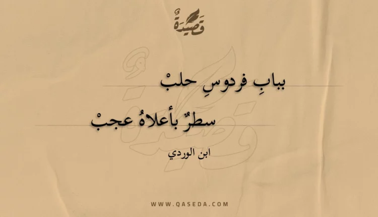 قصيدة بباب فردوس حلب