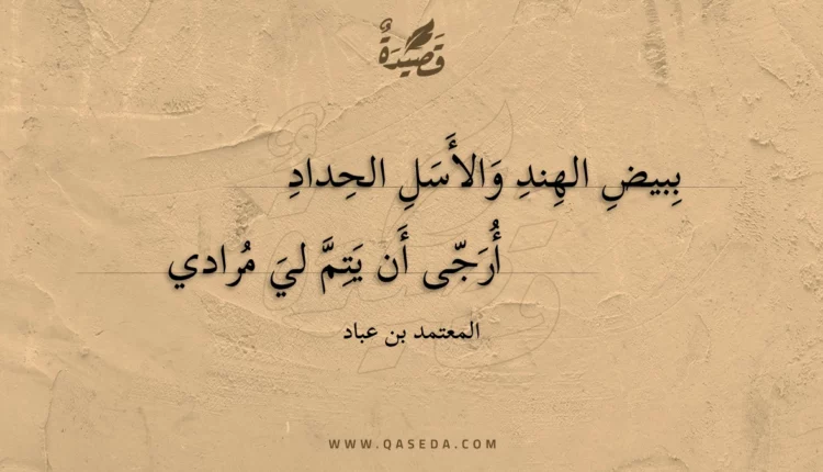 قصيدة ببيض الهند والأسل الحداد