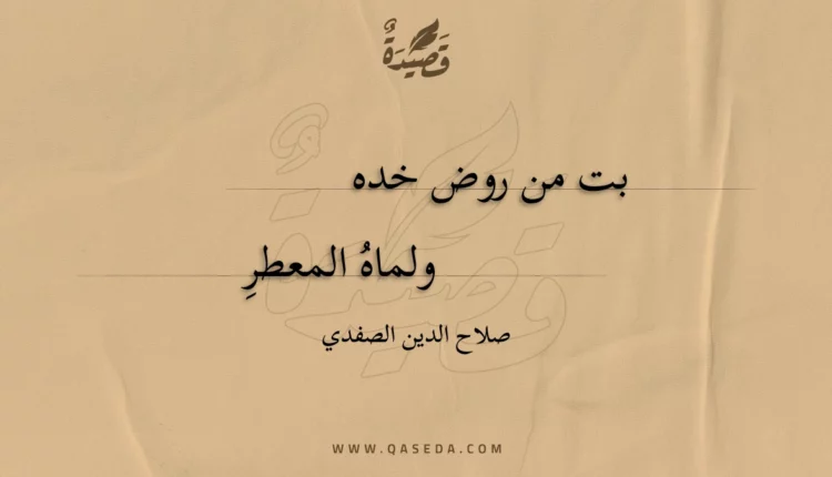 قصيدة بت من روض خده
