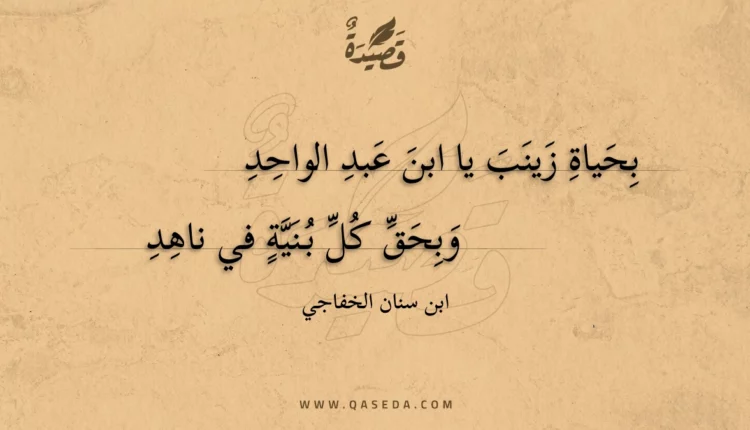 قصيدة بحياة زينب يا ابن عبد الواحد