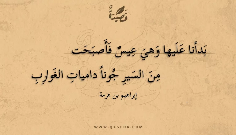 قصيدة بدأنا عليها وهي عيس فأصبحت