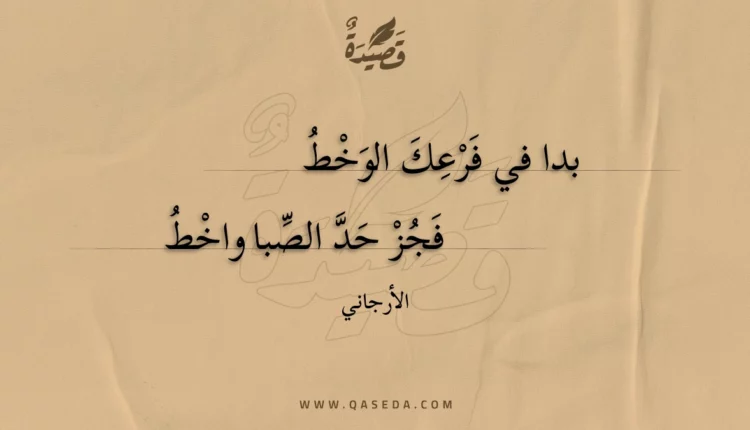 قصيدة بدا في فرعك الوخط