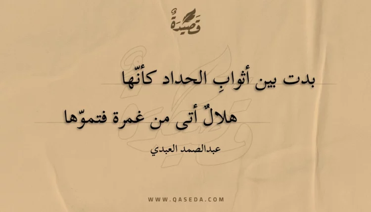 قصيدة بدت بين أثواب الحداد كأنها