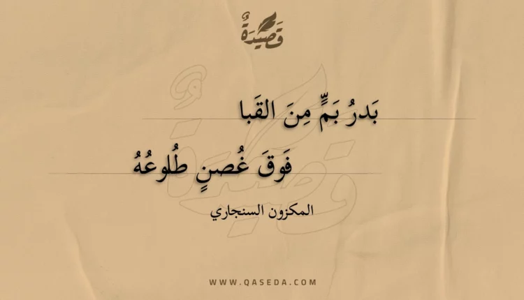 قصيدة بدر بم من القبا