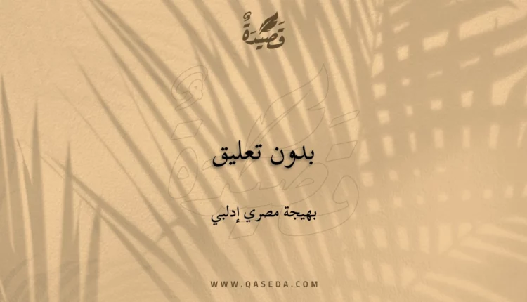 قصيدة بدون تعليق