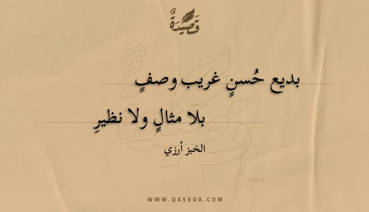 قصيدة بديع حسن غريب وصف