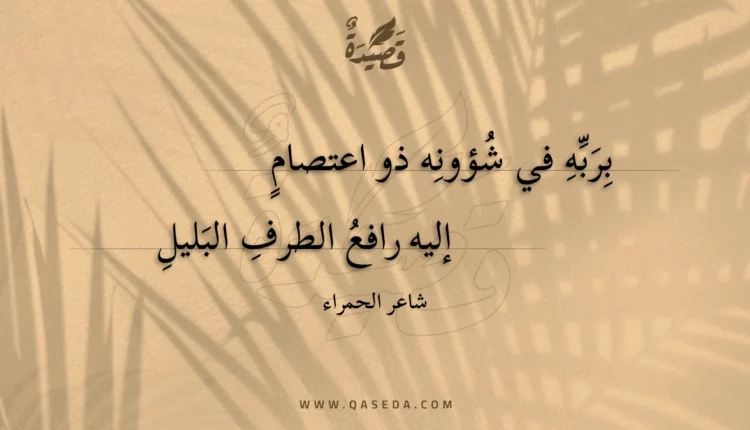 قصيدة بربه في شؤونه ذو اعتصام