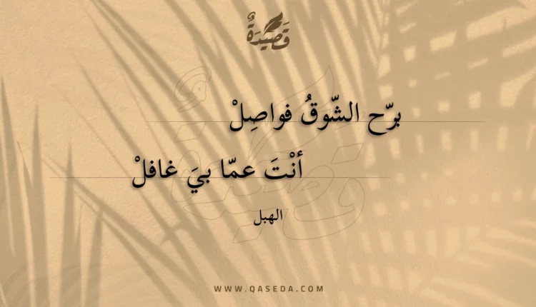قصيدة برح الشوق فواصل