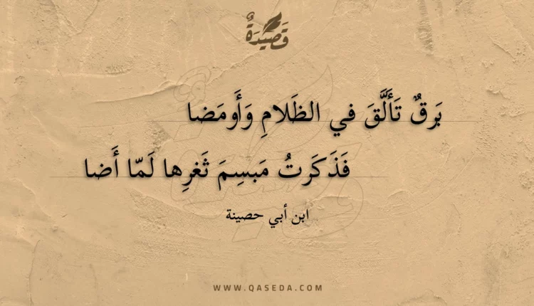 قصيدة برق تألق في الظلام وأومضا
