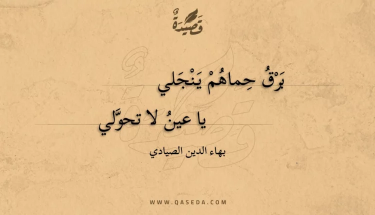 قصيدة برق حماهم ينجلي