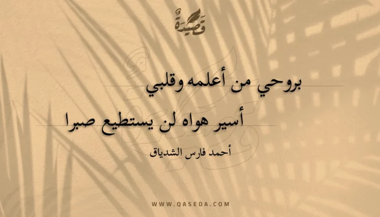 قصيدة بروحي من أعلمه وقلبي