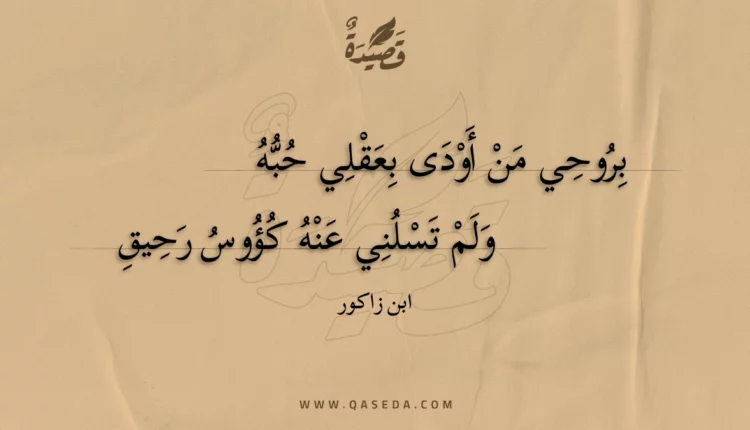 قصيدة بروحي من أودى بعقلي حبه
