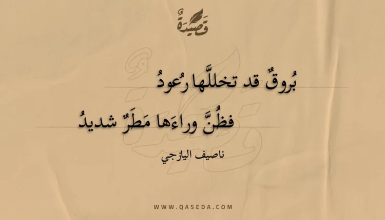 قصيدة بروق قد تخللها رعود