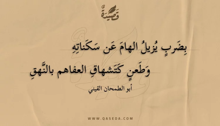 قصيدة بضرب يزيل الهام عن سكناته