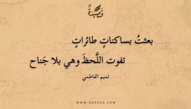 قصيدة بعثت بساكنات طائرات