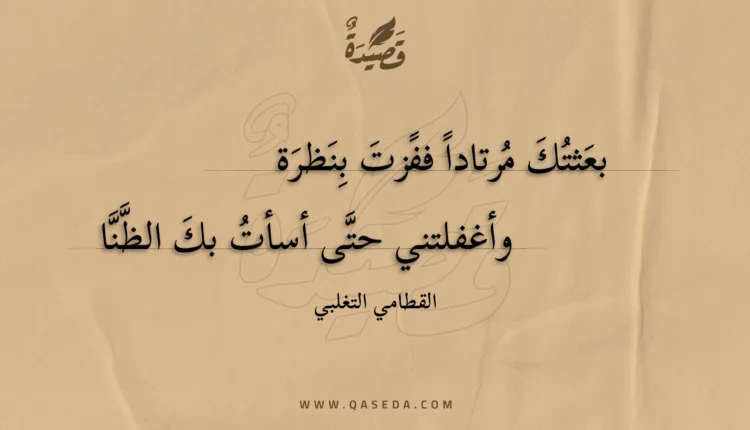 قصيدة بعثتك مرتادا ففزت بنظرة