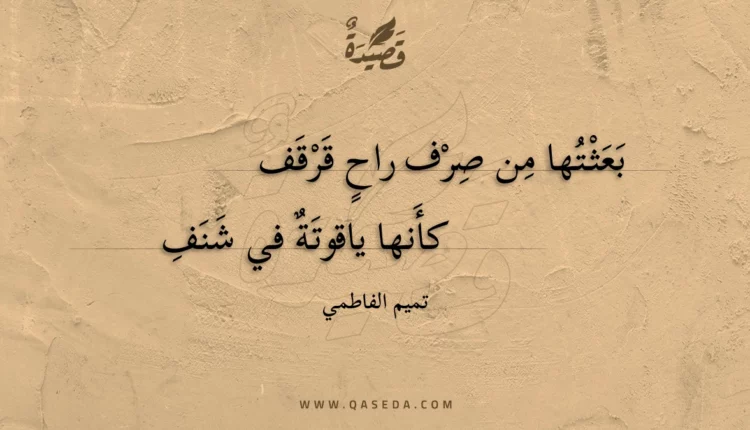 قصيدة بعثتها من صرف راح قرقف