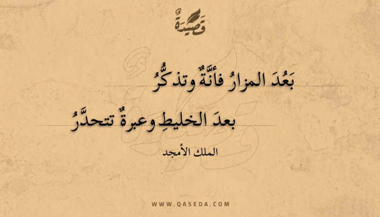 قصيدة بعد المزار فأنة وتذكر
