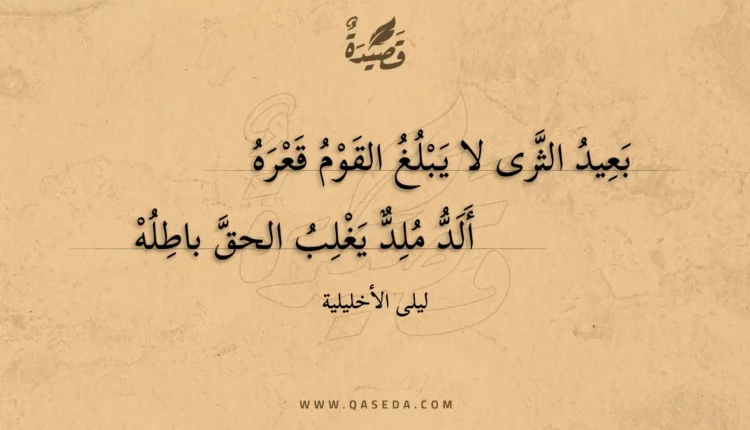 قصيدة بعيد الثرى لا يبلغ القوم
