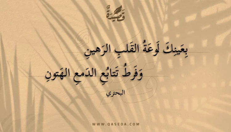 قصيدة بعينك لوعة القلب الرهين