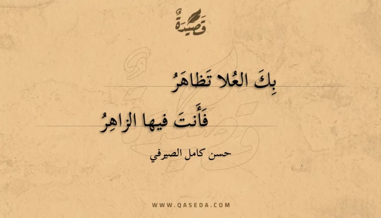قصيدة بك العلا تظاهر