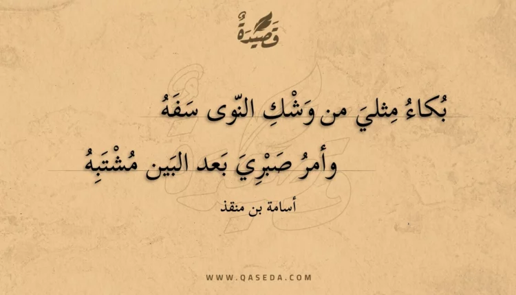 قصيدة بكاء مثلي من وشك النوى سفه