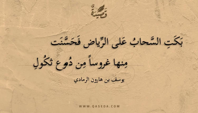قصيدة بكت السحاب على الرياض فحسنت