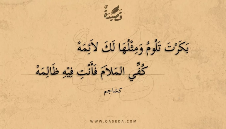 قصيدة بكرت تلوم ومثلها لك لائمه