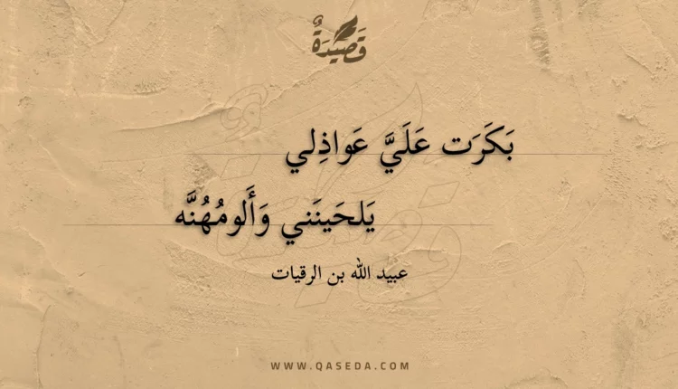 قصيدة بكرت علي عواذلي