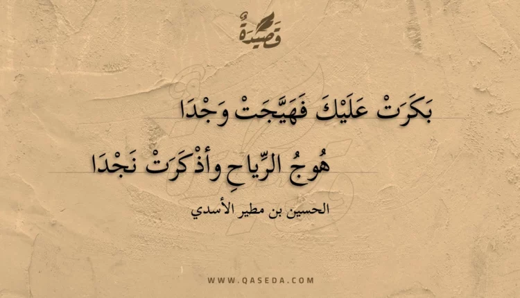 قصيدة بكرت عليك فهيجت وجدا