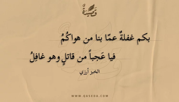 قصيدة بكم غفلة عما بنا من هواكم