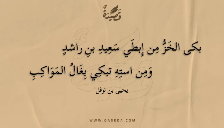 قصيدة بكى الخز من إبطي سعيد بن راشد