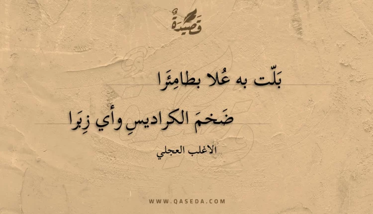 قصيدة بلت به علا بطامئرا