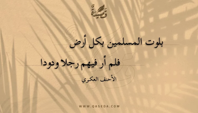 قصيدة بلوت المسلمين بكل أرض