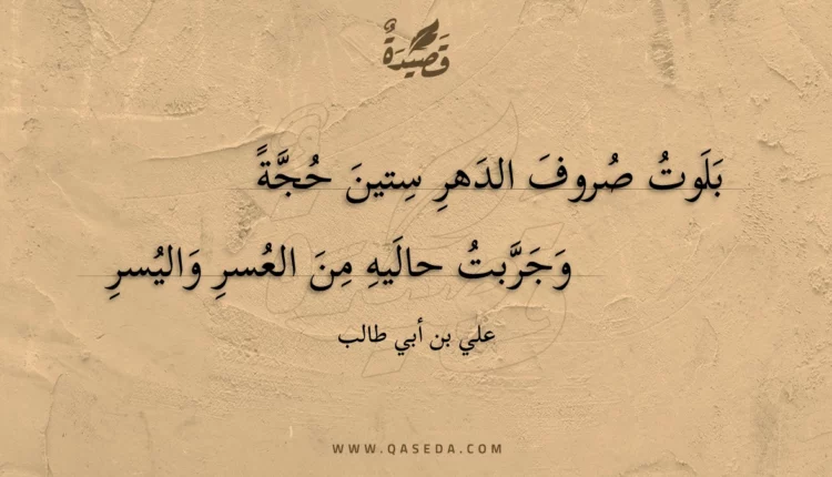 قصيدة بلوت صروف الدهر ستين حجة