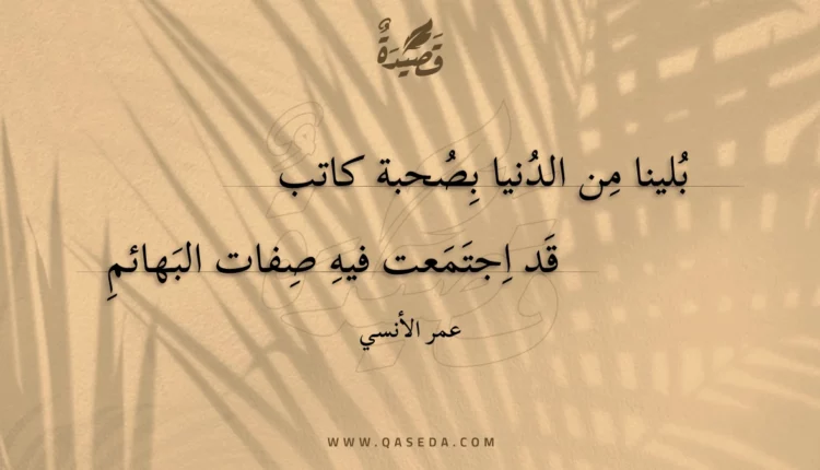 قصيدة بلينا من الدنيا بصحبة كاتب