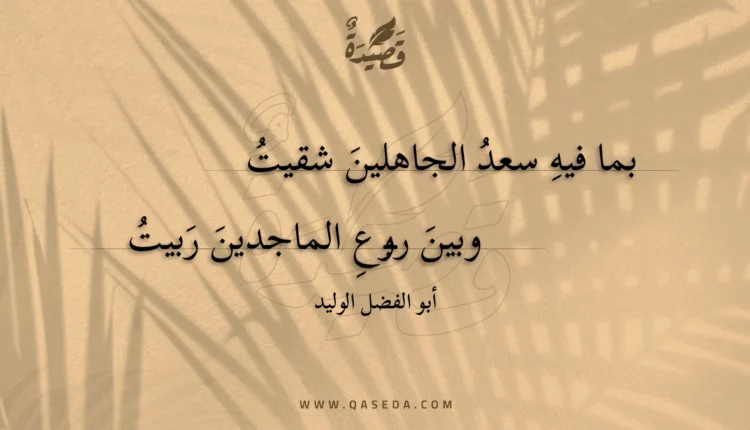 قصيدة بما فيه سعد الجاهلين شقيت