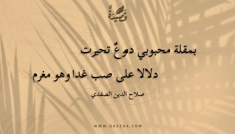 قصيدة بمقلة محبوبي دموع تحيرت