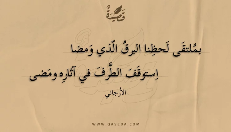 قصيدة بملتقى لحظنا البرق الذي ومضا