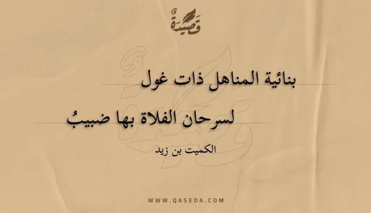 قصيدة بنائية المناهل ذات غول