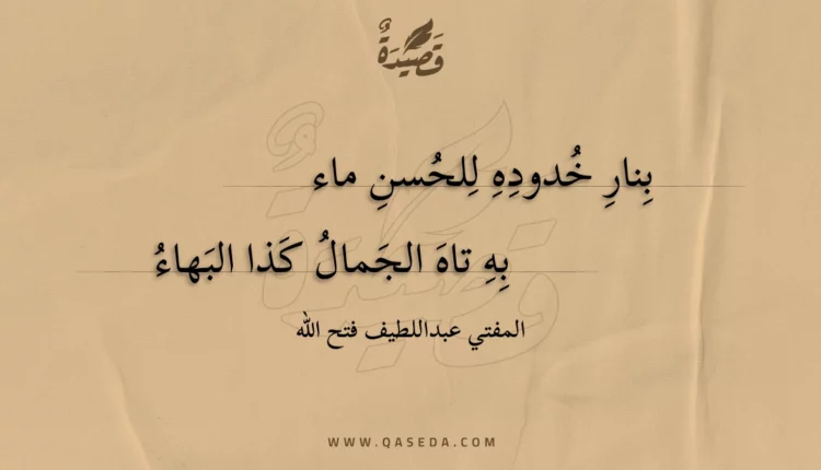 قصيدة بنار خدوده للحسن ماء