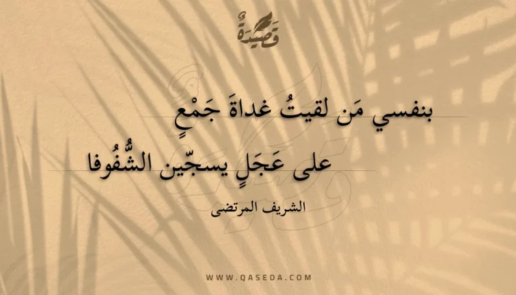 قصيدة بنفسي من لقيت غداة جمع