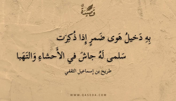 قصيدة به دخيل هوى ضمر إذا ذكرت