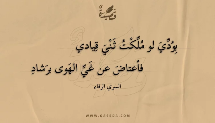 قصيدة بودي لو ملكت ثني قيادي