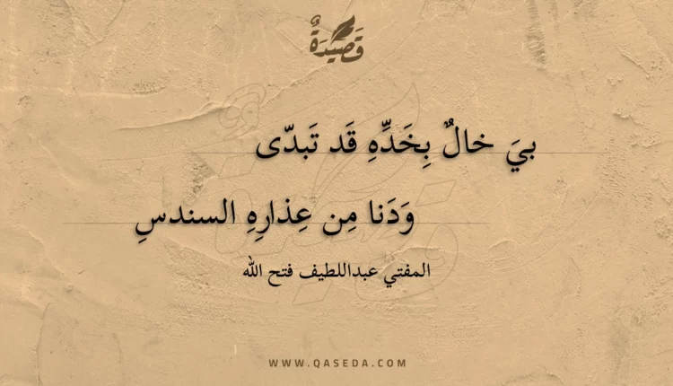 قصيدة بي خال بخده قد تبدى