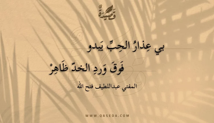 قصيدة بي عذار الحب يبدو