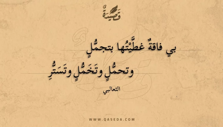 قصيدة بي فاقة غطيتها بتجمل