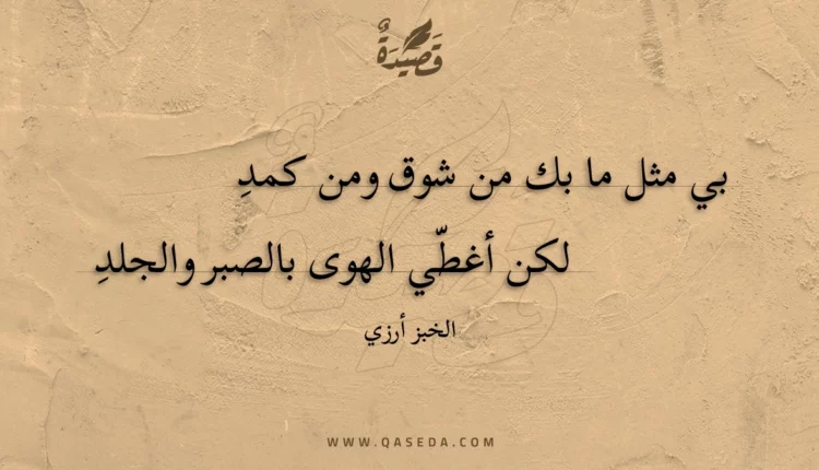قصيدة بي مثل ما بك من شوق ومن كمد