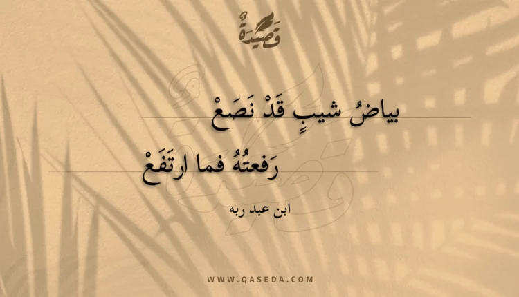 قصيدة بياض شيب قد نصع